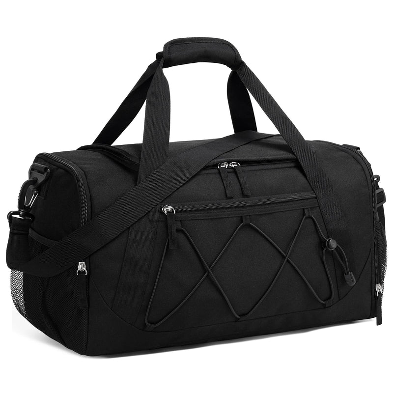 Vorspack Gym Bag for Men - 18 Inches Duffle Bag for Travel Duffel Bag with Shoe Compartment Lightweight Travel Bag for Gym Sports Overnight Weekender - Black