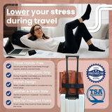 Trolley Strap Carryon Luggage Strap Over Suitcase Handle for Attaching Carryon Bag Travel Accessories TSA Approved Carry-On Add a Bag Belt Sleeve for A Tote Backpack Purse (Black on Black)