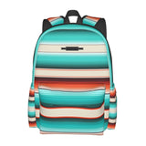 Tezmd Mexican Turquoise Aztec Western Backpack Boho School Bag Stripes Lightweight Bookbag Casual Daypack for Girls Boys Kids Women Men Travel Laptop 16 Inch
