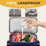 MIYCOO Cooler Backpack - 40 Cans Insulated Backpack Cooler for Men & Women, Portable 2 Leak Proof Compartments Coolers Bag for Beach Travel Picnic Lunch Hiking BBQ Camping, Dark Blue, 28L