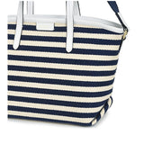RADLEY London Cromer Way Stripe Women's Medium Fabric Ziptop Satchel Bag, Ink