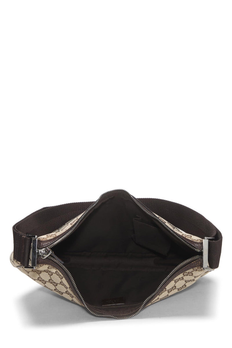 Gucci, Pre-loved Original GG Canvas Round Messenger, Brown