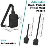 MoKo Small Sling Bag for Men, Mini Utility EDC Tatical Water-Resistant Crossbody Chest Shoulder Bag with RFID Blocking Card Slots for Sport Hiking Travel Work, Black