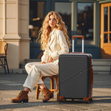 Cosbarn 3-Piece Carry On Luggage Set 22x14x9 Airline Approved, 20 Inch Lightweight ABS Suitcases with Wheels and TSA Lock - Durable Waterproof Travel Suitcase Set