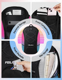 FEILOONG Basketball Backpack Bag with Ball Holder Shoes Compartment, Large Basketball Accessories Sports Gym Bag Fits Football Volleyball