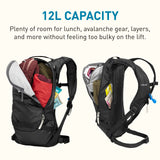 CamelBak Powderhound 12 Snow Hydration Pack Black/White, 70oz