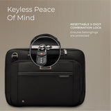 Briggs & Riley TSA Approved Cable Lock for Luggage & Suitcases - Travel Lock, 3 Digit Combination, Flexible Cable for Zippered Bags - Luggage Accessories, Black