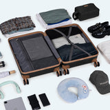 Eeeza Luggage Sets 5 Piece, Suitcases with Wheels,ABS Hard Case Luggage with TSA Lock Spinner Wheels,Carry On Luggage Set (20/24/28 Inch)