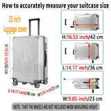GigabitBest 20 Inch Clear PVC Luggage Cover Protectors Suitcase Covers for Luggage Thickened suitcase protective cover for Wheeled Suitcase Suitable for 20"