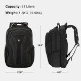 LEVEL8 Carry On Luggage with Compartment, 20 Inch Softside Expandable Travel Rolling Suitcase with 15.6" Laptop Backpack
