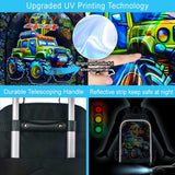 gxtvo 5PCS Boys Luggage Set with Wheels for Kids, Cool Car Rolling Carry-On Suitcase for Toddler Children