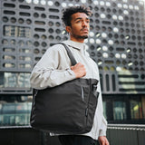 ALPAKA Bravo Tote Bag for 16 Inch MacBook Pro – Weatherproof 16 Inch Laptop Briefcase for Men & Women, Work Travel Tote with Adjustable Shoulder Strap, Black Axoflux 600D