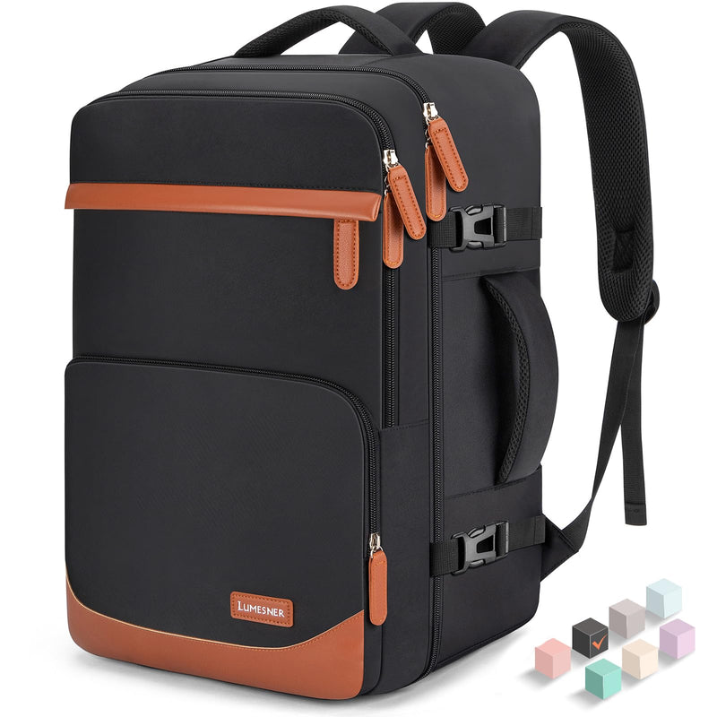 Velaybor 40L Travel Backpack with USB Charging Port, Water-Resistant Carry On Backpack for Men Women, Business Laptop Backpack for Trips & Commutes, Fits 15.6/17.3 Inch Laptop