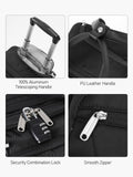 FIGESTIN Underseat Carry On Luggage with Wheels, 16-inch Softside Rolling Under Seat Luggage, Lightweight Overnight Carry On Suitcase for Women Men(Black)