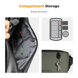 K&F CONCEPT 2 in 1 Sling Bag Everyday Shoulder Bag & Multifunction Photography Crossbody Camera DSLR Backpack Portable Bag Black-Green