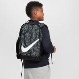 NIKE Unisex Kids Youth Brasilia Backpack - Cat Aop Fa24 Backpack (pack of 1), Black/Black/White, One Size, Young Athletes