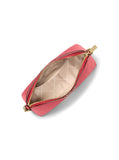 Michael Kors Jet Set Dome Crossbody With Card Case, Gold-Tone Hardware/MK Embossed Glitter/Crimson