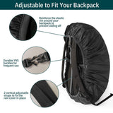 Unigear Backpack Rain Cover Waterproof Rating 5000mm Ultraportable and Durable with 2 Anti-Slip Buckle Strap, Integrated Carry Pouch Design (Black, Large for 40L-50L Backpack)