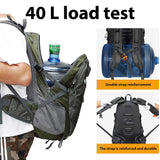FENGDONG 40L Waterproof Lightweight Hiking,Camping,Travel Backpack for Men Women (green)