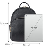 Telena Small Backpack Purse for Women Cute Mini Leather Travel Shoulder Bags Black