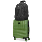 World Traveler Dejuno Ultimate Travel Combo Spinner Carry-On & Laptop Backpack 2-Piece Luggage Set - Matcha