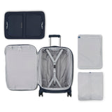 Samsonite Elevation Plus Carry-On Luggage - Airline Approved Softside Suitcase - 360 Spinner Wheels - Integrated ID Tag - Quick-Access Stash Pocket - Wet Pocket - AirTag™ Holder - Midnight Blue