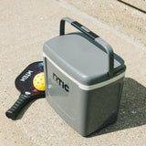 RTIC 8 QT Road Trip Personal Cooler, Small, Compact, Insulated, Portable Ice Chest Box for Food, Drink, Beverage, Beach, Camping, Picnic, Fishing, Boat, 12-Can Capacity, Dark Grey & Cool Grey