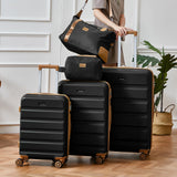 Eeeza Luggage Sets 5 Piece, Suitcases with Wheels,ABS Hard Case Luggage with TSA Lock Spinner Wheels,Carry On Luggage Set (20/24/28 Inch)