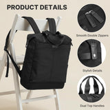 G4Free 15.6" Laptop Backpack for Men Women, 21L Slim Backpacks for Work, Business, College, Travel, Black