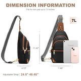 SYTRAH Anti Theft Crossbody Bags for Women, RFID Sling Bag Travel Purse, RFID Cross Body Purses Chest Bag for Travel Black Brown