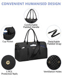 Women Weekender Travel Duffle Bag: Travel Duffel Overnight Bags with Shoe Compartment Large Carry on Tote with Toiletry Bag Weekend Traveling Yoga Gym Hospital Bag for Women with Wet Pocket Black