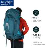 Osprey Atmos AG 65L Men's Backpacking Backpack, Mythical Green, L/XL