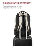 SwissGear 5505 Cecil 16” Laptop Backpack Cream/Black – Daily Laptop Bag with Gear Attachment Options – Multiple Organizer Pockets & Padded Shoulder Straps