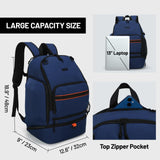 MIER Basketball Backpack Bags Sports Gym Backpacks with Shoe Compartment and Ball Holder for Adult Men Large Soccer Volleyball Football Equipment Gear Bag,Dark Blue