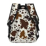 HKHEHOP Brown Cow Print Backpack For School Laptop Bags Bookbag Big Casual Daypack For Student Girls Boys Kids Teens Travel Sports Work