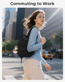 BAGSMART Mini Backpack for Women, Lightweight Puffer Small Backpack Purse, Quilted Casual Travel Daypack, Cute Water-Resistant Bookbag for Daily, Brown