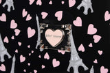 Betsey Johnson 30 Inch Checked Luggage Collection - Expandable Scratch Resistant (ABS + PC) Hardside Suitcase - Designer Lightweight Bag with 8-Rolling Spinner Wheels (Paris Love)