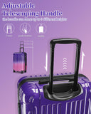 sukiost Luggage Set, 20 Inch Carry on Luggage, 24 Inch Checked Luggage Lightweight Hardside Suitcase With Spinner Wheels, TSA Lock, 2-Piece Set