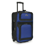 U.S. Traveler New Yorker Lightweight Expandable Rolling Luggage, Blue, 4-Piece Set