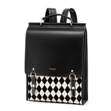 Cnoles Leather Backpack Purse For Women Fashion Ladies Vintage Bag Casual College Travel Backpacks Large bags Black