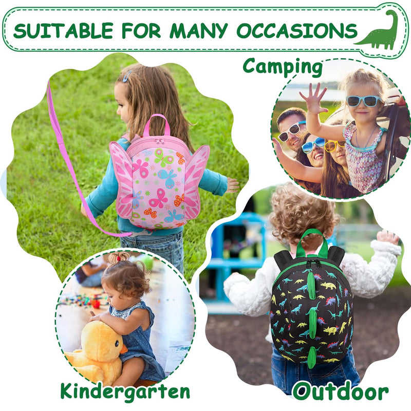 VASCHY Mini Toddler Kids Backpack with Leash, Ultra Lightweight Tiny Little Daycare Backpack Boys Dinosaur