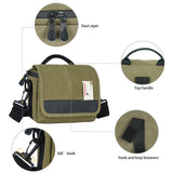 Besnfoto Camera Bag Small Crossbody Camera Shoulder Bag Purse Waterproof Canvas Cute Compact Camera Messenger Bag Case for Mirrorless DSLR SLR Women and Men