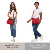 Securtex Anti-theft Free Time Hobo Bag - 10.5"x9" Travel Crossbody For Women w/Locking Zippers RFID