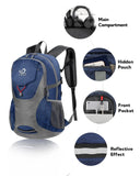 WATERFLY Lightweight Packable Hiking Backpack: 30L Foldable Travel Daypack Ultralight Camping Day Pack for Woman Man