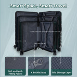 QIMER Carry on Luggage, PC Hard Shell Suitcase 22x14x9 Airline Approved TSA Lock YKK Zippered Double Spinner Wheels Lightweight Travel for Men and Women, 20 Inch Green