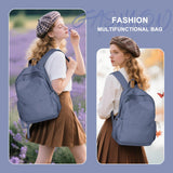 coofay Backpacks For School Bag School Backpack For College Backpacks Bookbag For Women Waterproof Gym Backpack For Men Book Bags Small Simple Backpack Purplish Blue