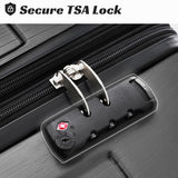 Japovker Luggage Sets 2 Piece Large Suitcases with Spinner Wheels, 20/28 Inch Hardshell ABS Expandable Luggage Set, Lightweight Suitcase Set with TSA Lock for Men Women Business Trip (Black)