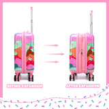 Inprof Cute Kid’s Luggage Set 2 Piece Suitcase Set 16’’ Hardside Luggage with Spinner Wheels Girls Carry on Toddler Travel Rolling Suitcase Carry on Luggage Airline Approved