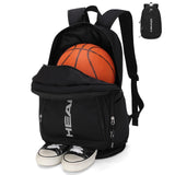 HEAD Waterproof Travel Backpack for Men, Lightweight 15.6 Inch Laptop Backpack with Shoes Compartment, Casual Daypack College Backpacks with 8 Pockets for Overnight/Sports Gym/Work/Fitness