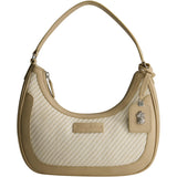 Tommy Bahama Hobo Bag, Women's Mini Handbag with Zip Closure and Woven Design, Tan/White